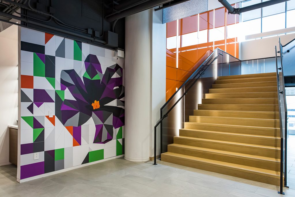 Fiserv Milwaukee Headquarters Violet Wall Mural